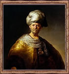 Detalle en un retrato de van Rijn.