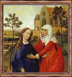Escena bíblica al estilo van der Weyden.