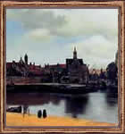 Vista panóramica de la ciudad de Delft. 